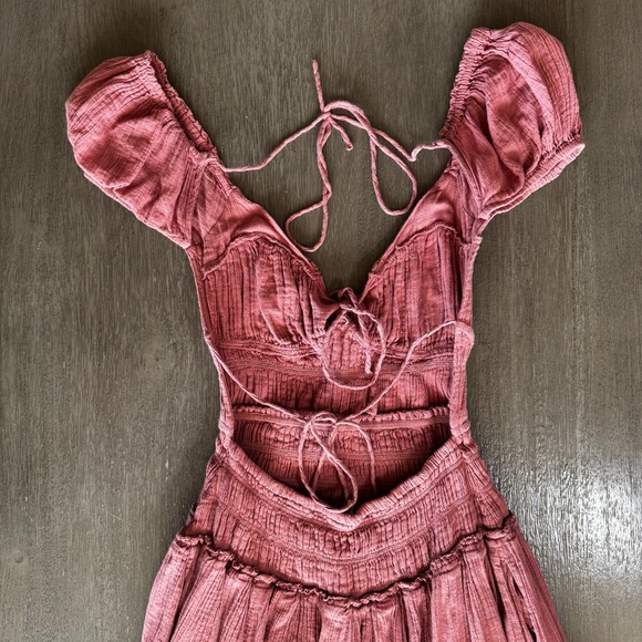 Free People Feeling Bonita Midi Dress Backless Pink Rose XS - Picture 7 of 14